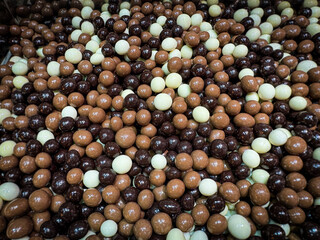 White, milk, dark chocolate balls from the Grand Bazaar
