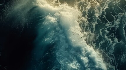 Fototapeta premium Strong waves, close up shot