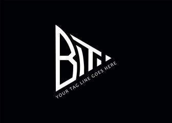 B T TRIANGLE letter logo design