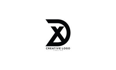 XD DX Abstract initial monogram letter alphabet logo design