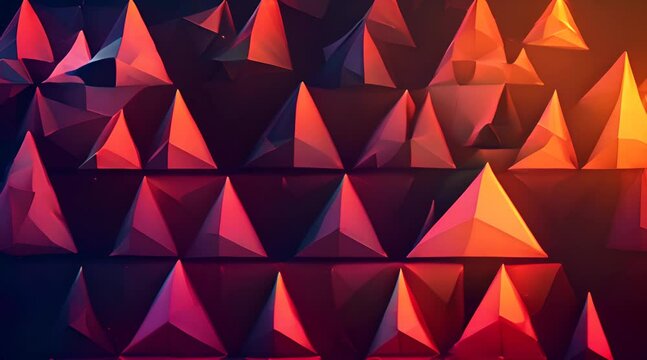 Abstract geometric background with colorful triangular shapes in a mosaic layout