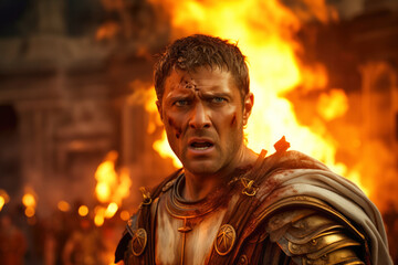 Emperor Nero burning Rome