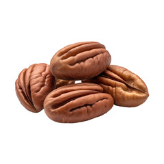 Pecan nuts isolated on transparent background, png