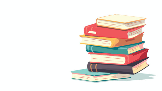 Cute cartoon of a stack of diaries vector illustration.