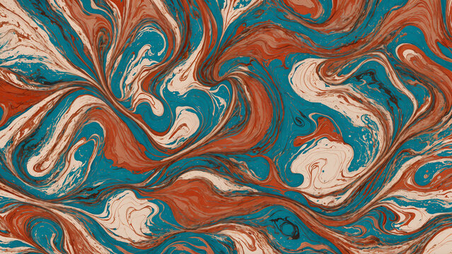 Abstract artful wallpaper with waves pattern