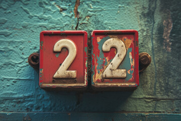 photo of a odd and even number with a one and a two - obrazy, fototapety, plakaty