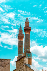 Cifte Minareli Medrese (Double Minaret Thelogical Schools). The structure is located at the city...