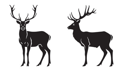 Deer clipart vector. Also useful as logo.