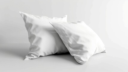 Fototapeta na wymiar Square Pillow Set Mockup isolated on white Background
