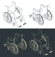 Wheelchair isometric blueprints