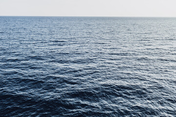 the sea goes to the horizon. beautiful seascape. vacation in Turkey. Mediterranean Sea