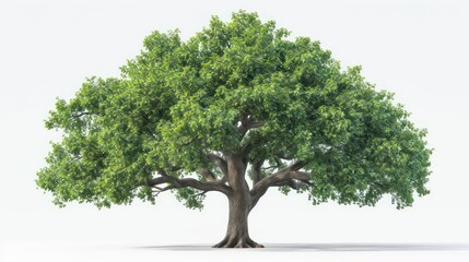 oak tree isolated on a white background