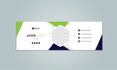 Creative Email Signature, Modern and minimalist email signature or email footer template