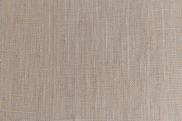 Natural linen background, ecru textile - 733417368