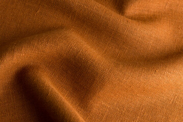 Wavy ocher textile background - 733417387