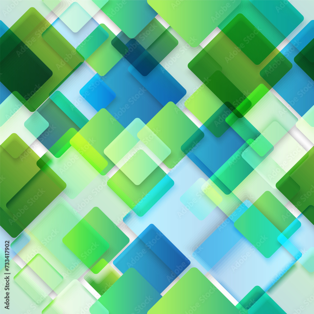 Poster Seamless vector background of different color squares