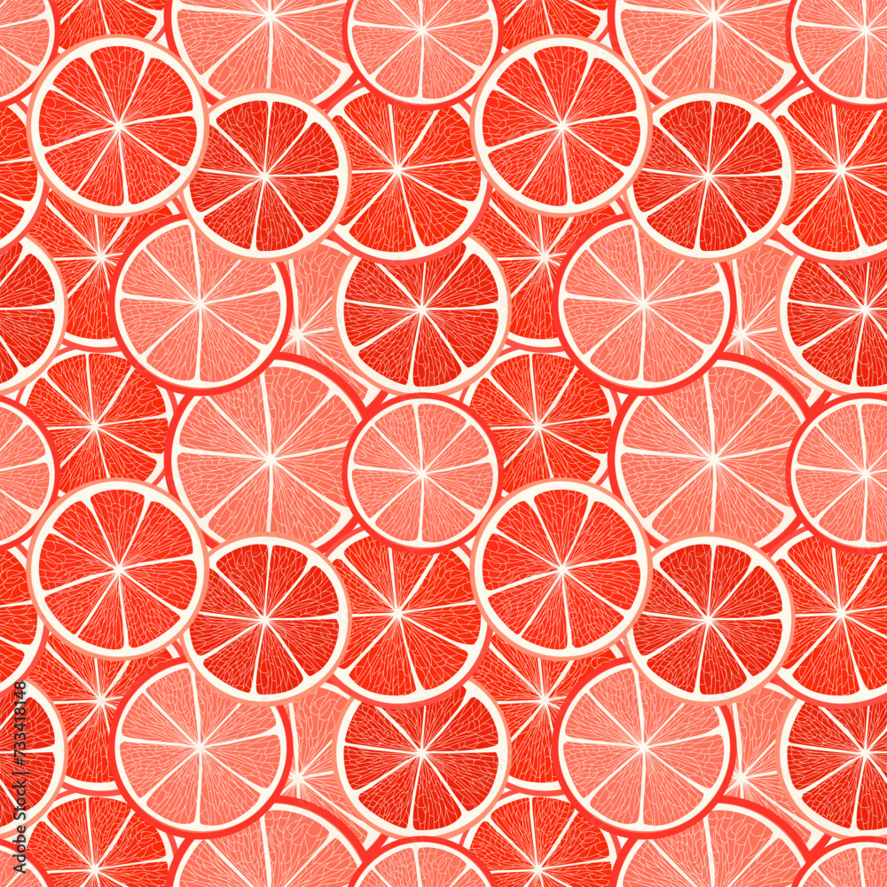 Poster Citrus seamless vector pattern. Vector background