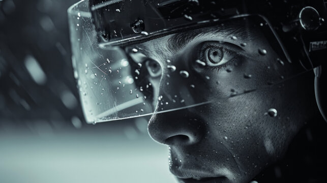 The anticipation captured in a player's gaze, reflecting the intensity of the game