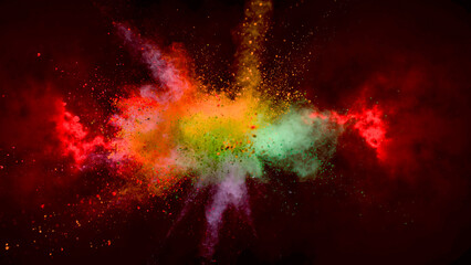 abstract colorful background with powder