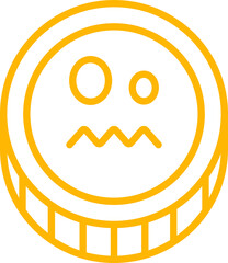 Nervous Coin Emoji