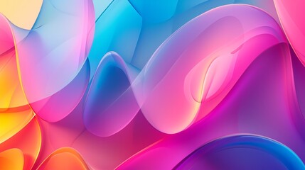 Vibrant Abstract Color Waves. Soft Gradient Background