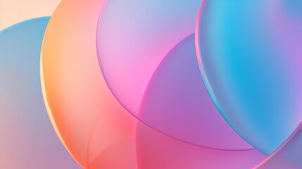 Soft pastel circles. Abstract transparent gradient background.