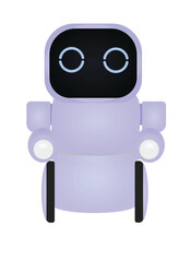 Blue cute robot. vector illustration