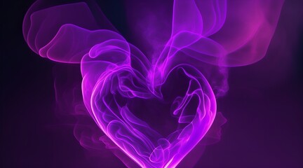 Obraz premium A mesmerizing heart-shaped smoke on a dark background.
