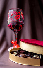 wine and chocolates for romance, especially on Valentine's day