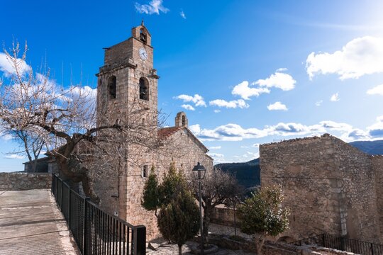 Exterior shot showcasing the stunning Chodos Church in Castellon, Valencia, Spain
