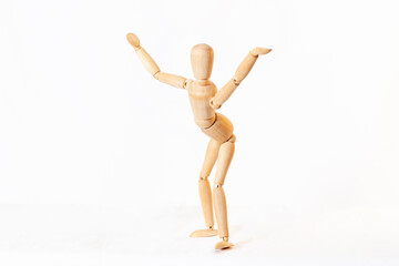 wooden puppet Used for modeling human gestures.