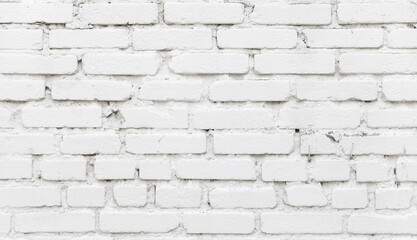 Old white brick wall background. White brick wall texture. Close up.