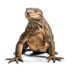 Obraz premium a Varanus komodoensis, studio light , isolated on white background