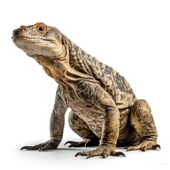 Obraz premium a Varanus komodoensis, studio light , isolated on white background