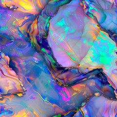Beautiful iridescent opal texture, seamless pattern