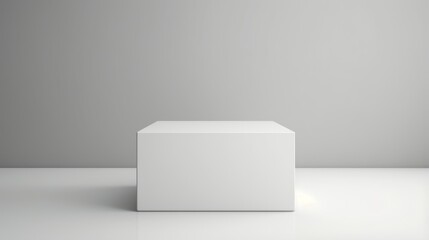 Minimalistic white 3d pedestal