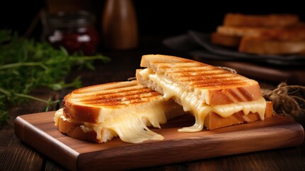 Savory Symphony: An Artistic Masterpiece of a Grilled Cheese Sandwich