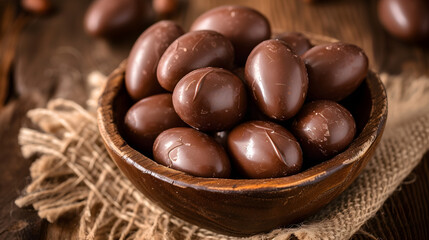 Seasonal Joy: Chocolate Eggs for Easter. Generative AI