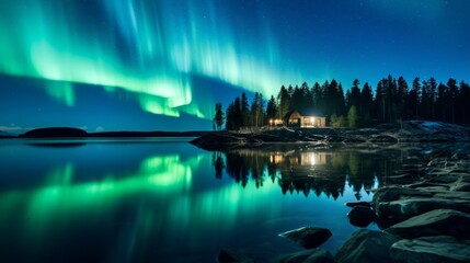 The mesmerizing colors of the northern lights dancing in the sky