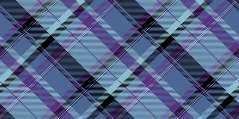 Club pattern vector plaid, vichy seamless tartan background. Oktoberfest check fabric texture textile in blue and cyan colors.