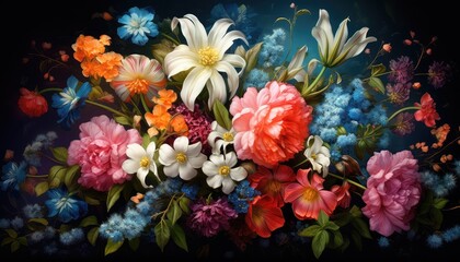 Obraz na płótnie Canvas beautiful flowers spring and summer flower