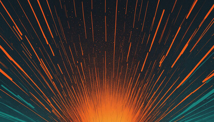 Abstract grainy gradient background teal orange red black noise texture retro banner poster backdrop design