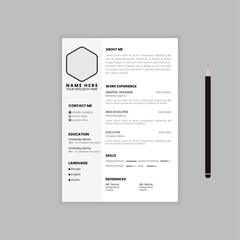 Minimalist cv template