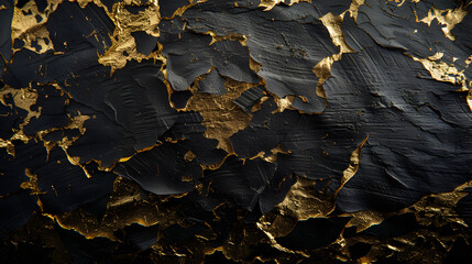 Obraz premium Beautiful black abstract background, all black wallpaper as a background, black and gold, black texture, black pattern background, black background for text and presentations