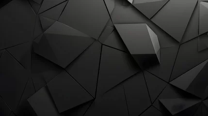 Fotobehang Beautiful black abstract background, all black wallpaper as a background, black and gold, black texture, black pattern background, black background for text and presentations © Markus