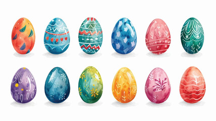 Easter Eggs: Set of vector illustrations.