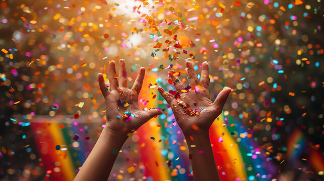 Celebrating pride month. LGBTQ community, support, gay pride month, Equality symbols 