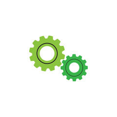 Gear settings icon flat vector design