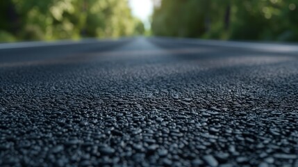 Asphalt texture is a common material used in various surfaces like roads and pavements. It often features a coarse, granular appearance, with dark gray or black coloration - obrazy, fototapety, plakaty
