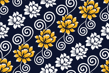 Abstract Floral - Seamless pattern with tropical flower